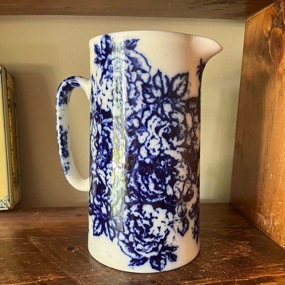 Source Unknown Other - Vintage Reproduction Flow Blue Pitcher